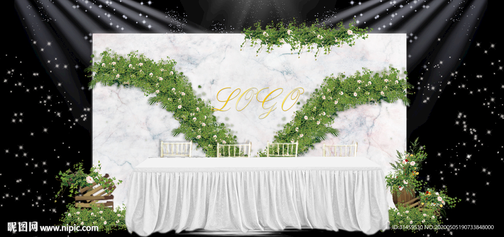 大理石主题婚礼设计图片