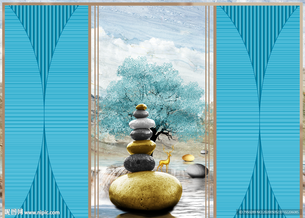 新中式电视背景墙