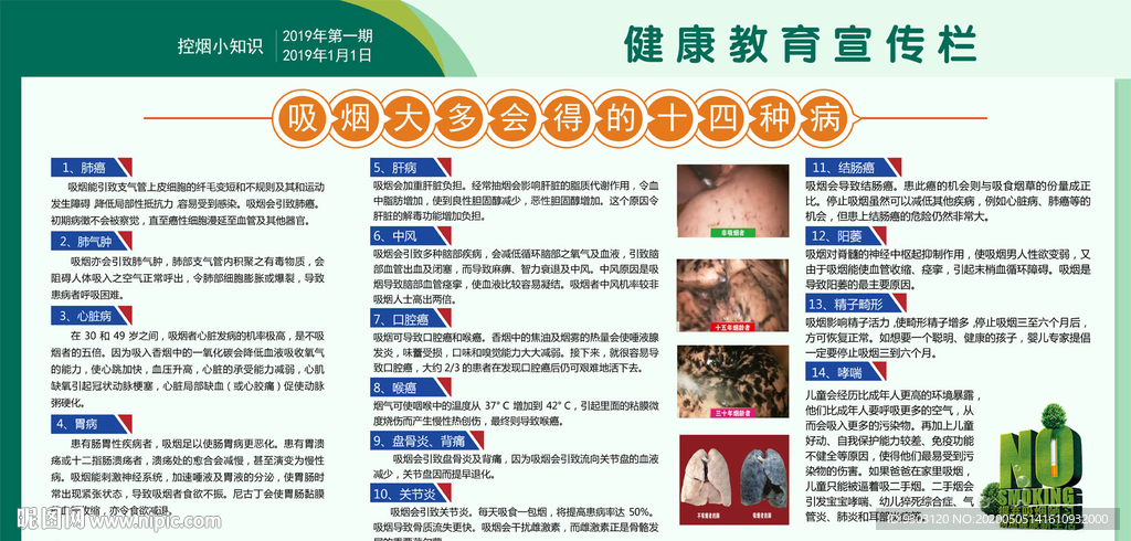 2020年无烟日禁烟宣传栏