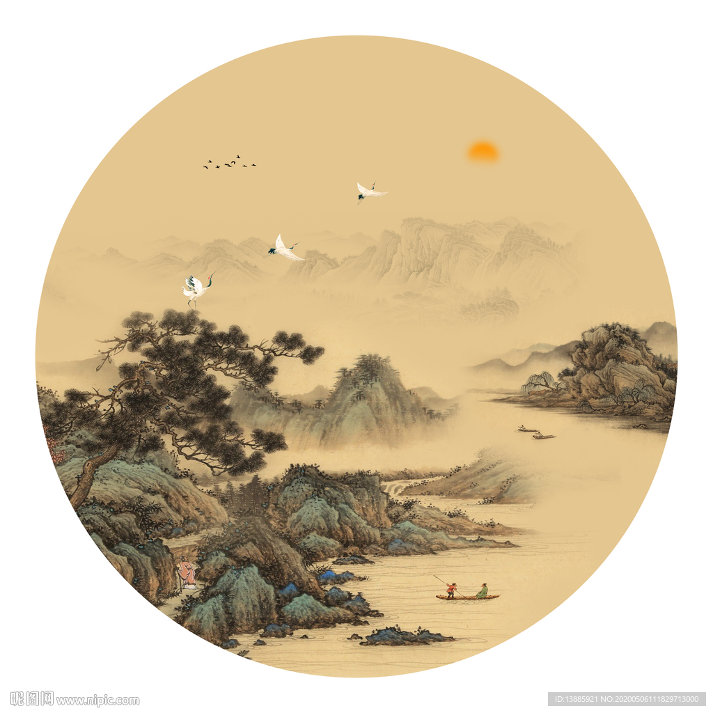 复古传统山水画