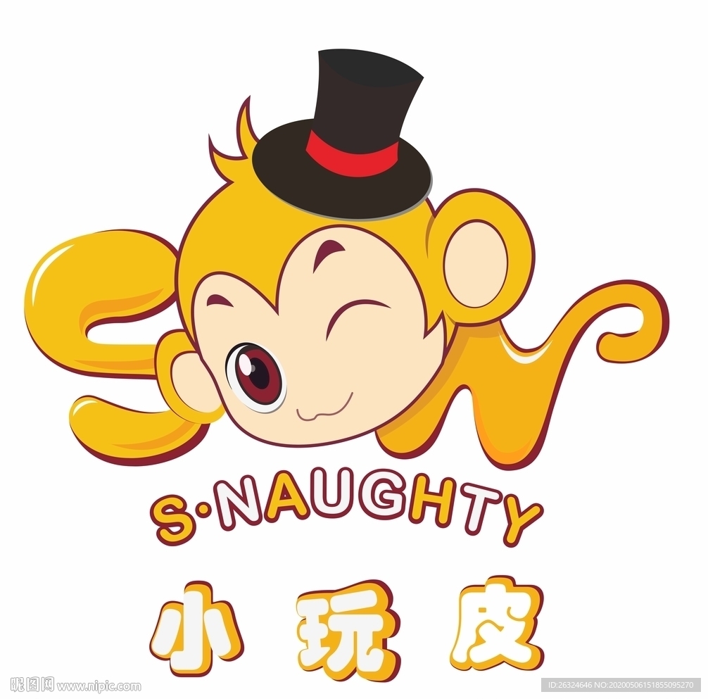 小玩皮卡通猴