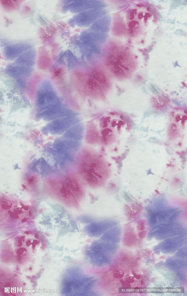 四方连续数码印花扎染图案