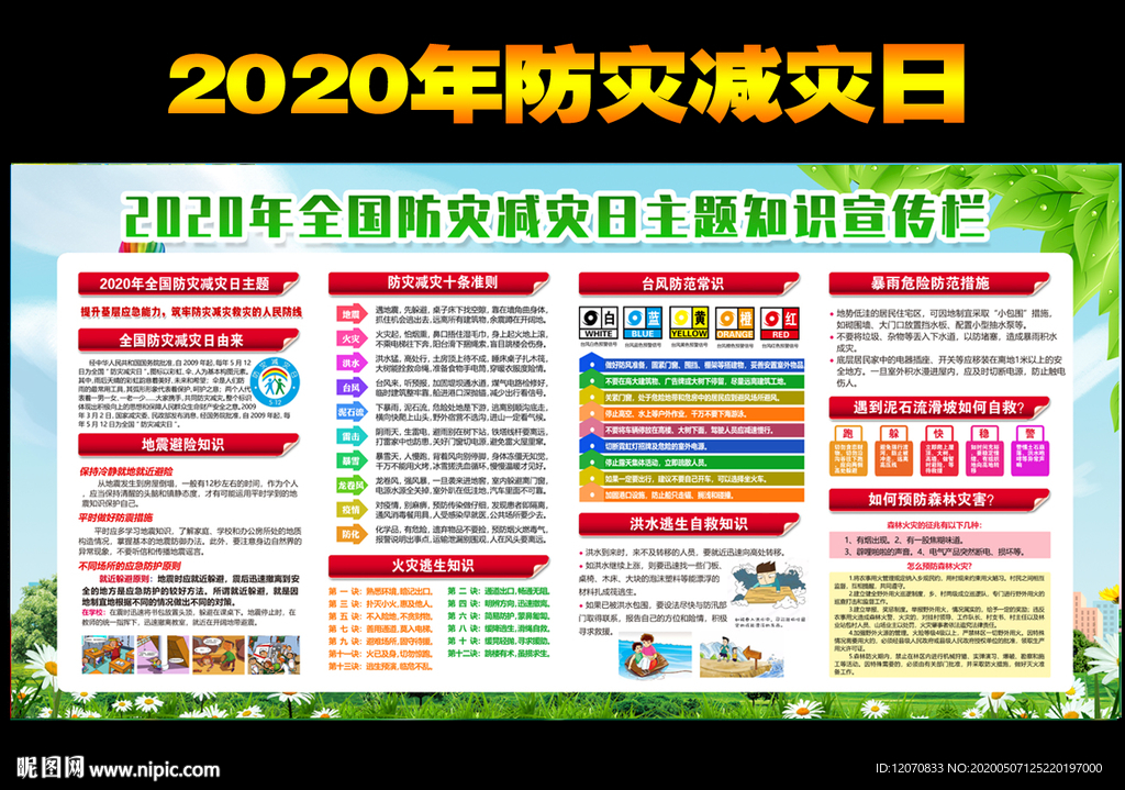 防灾减灾安全展板设计