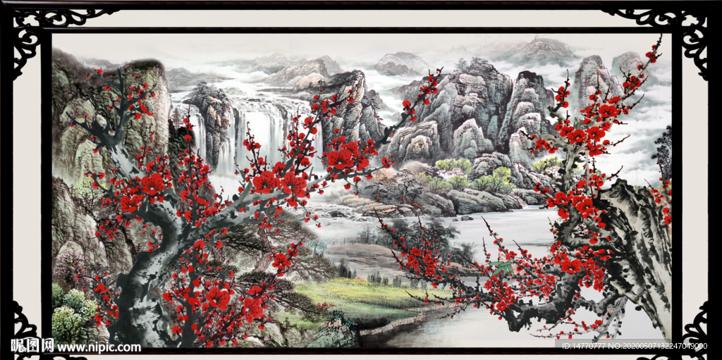 国画梅花
