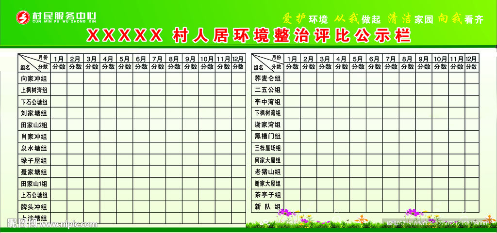 人居环境整治宣传栏