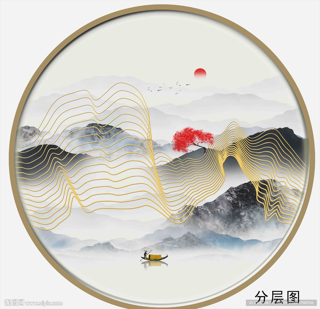 欧式线条装饰画