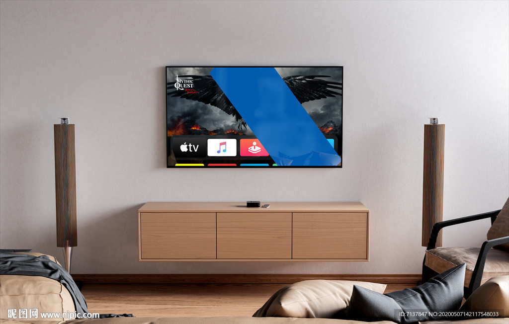 TV电视机背景样机