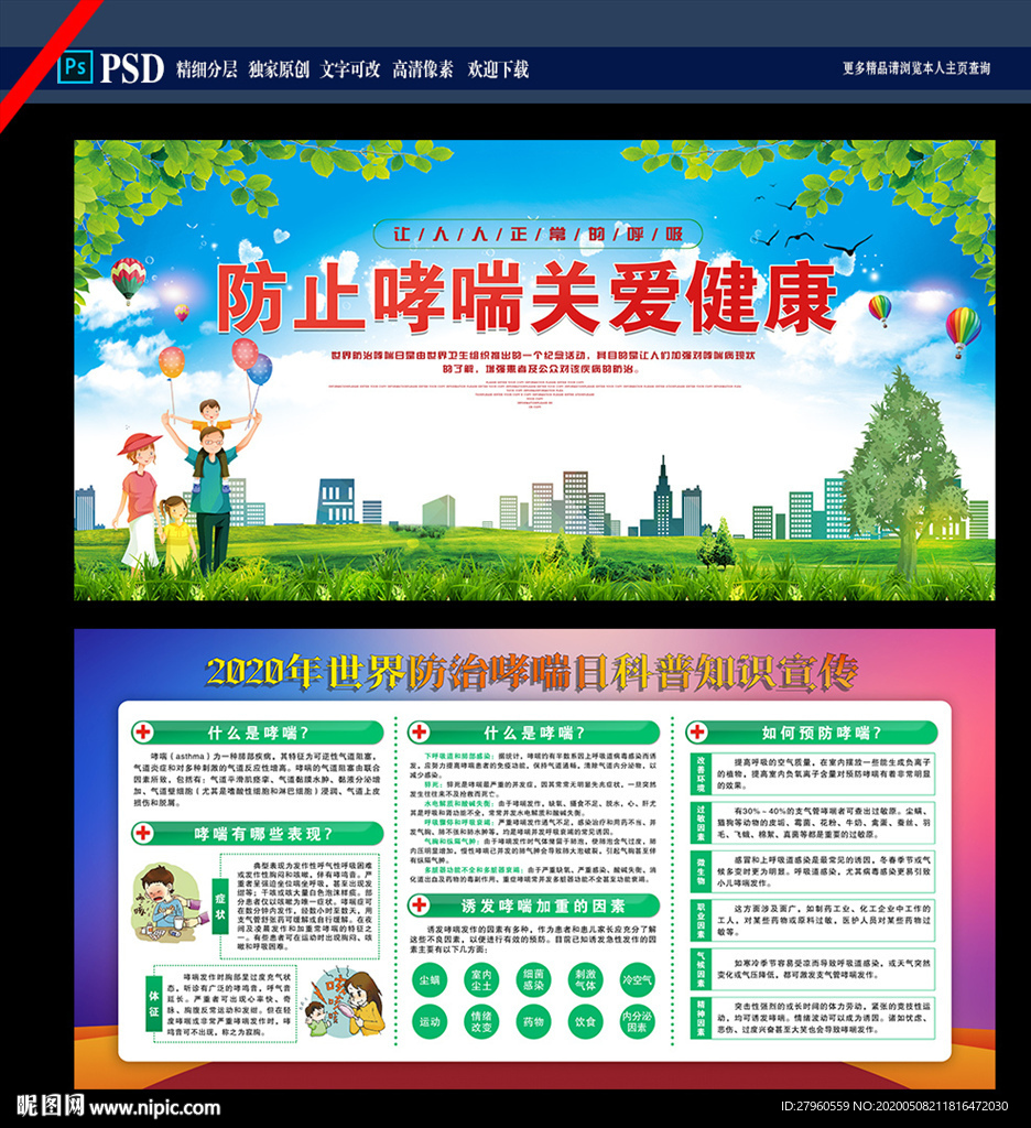 哮喘病展板