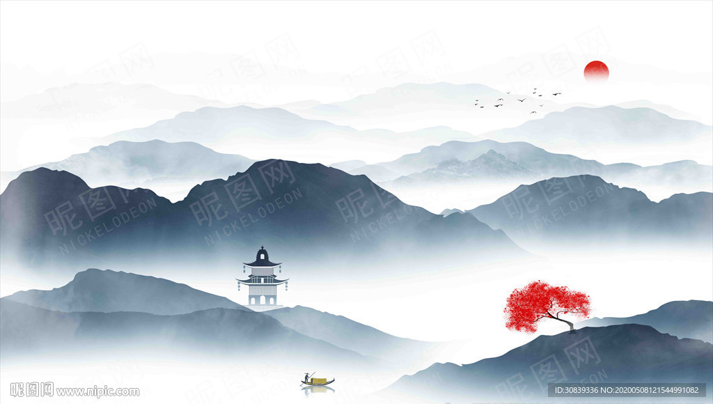 水墨山水画