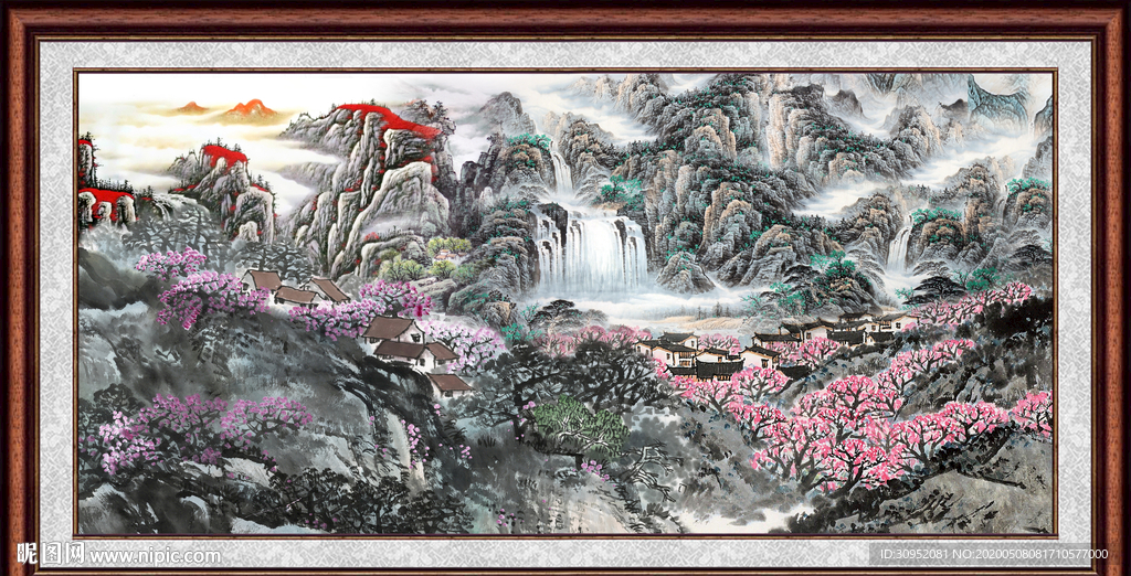 中堂画山水