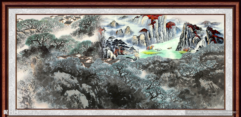 中堂画山水
