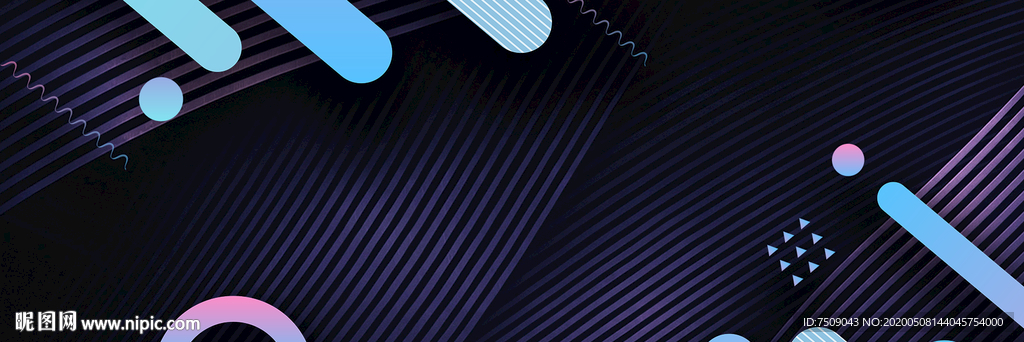 质感曲线纹理立体banner