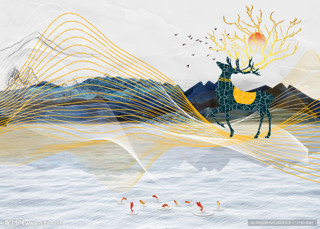 新中式电视背景墙