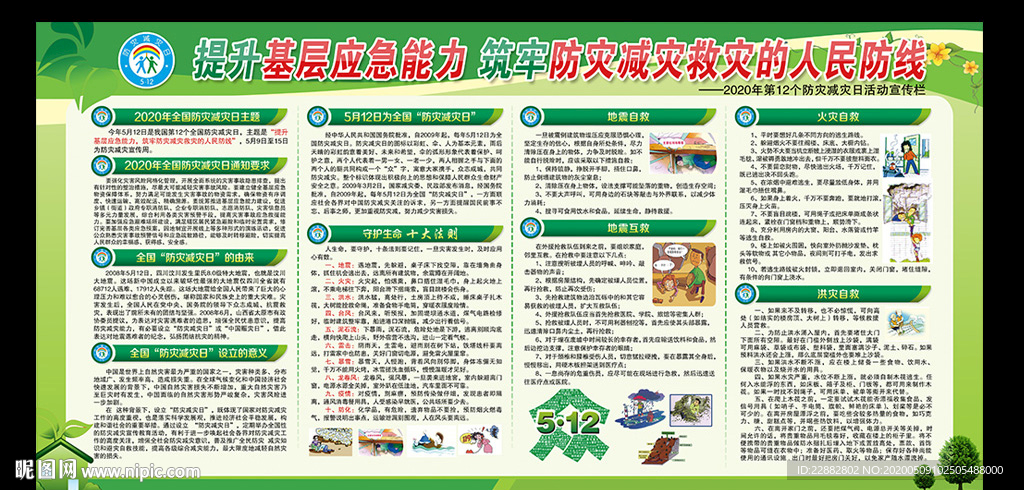 2020防灾减灾宣传展板