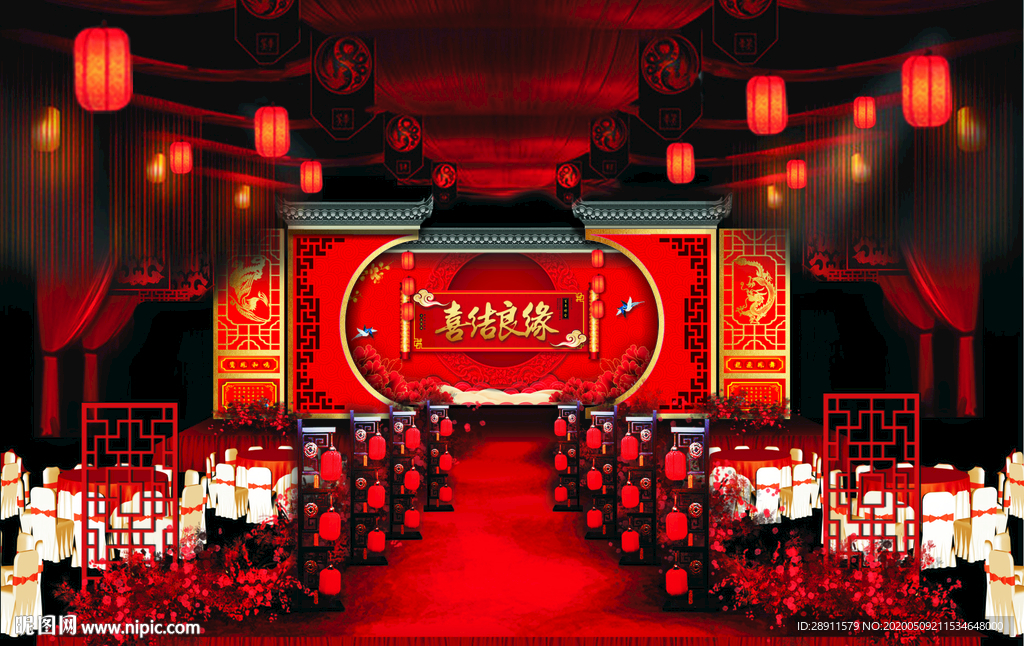 中式婚礼 中式婚礼背景 婚礼迎