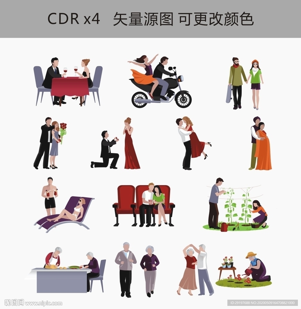 卡通人物一生