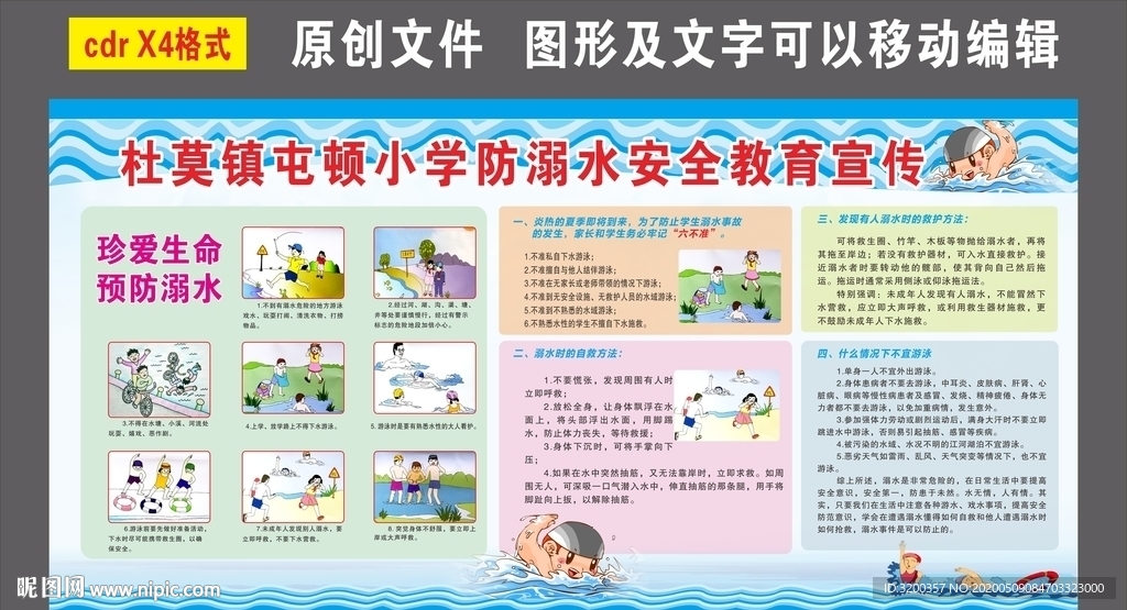 中小学防溺水安全教育宣传栏