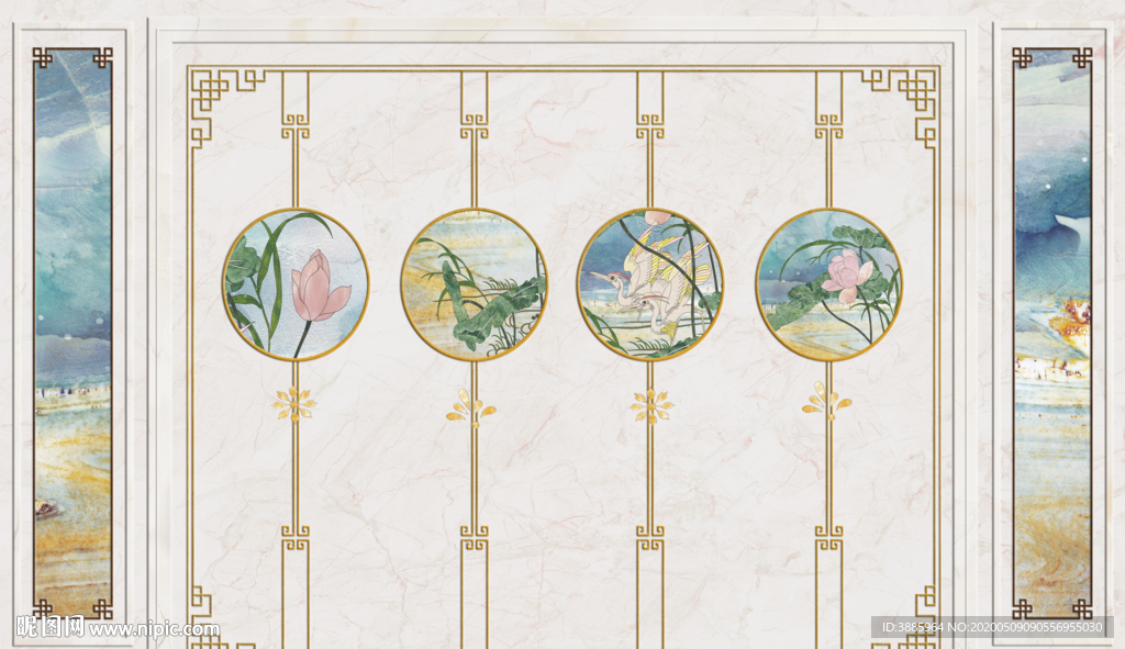 新中式国画花鸟