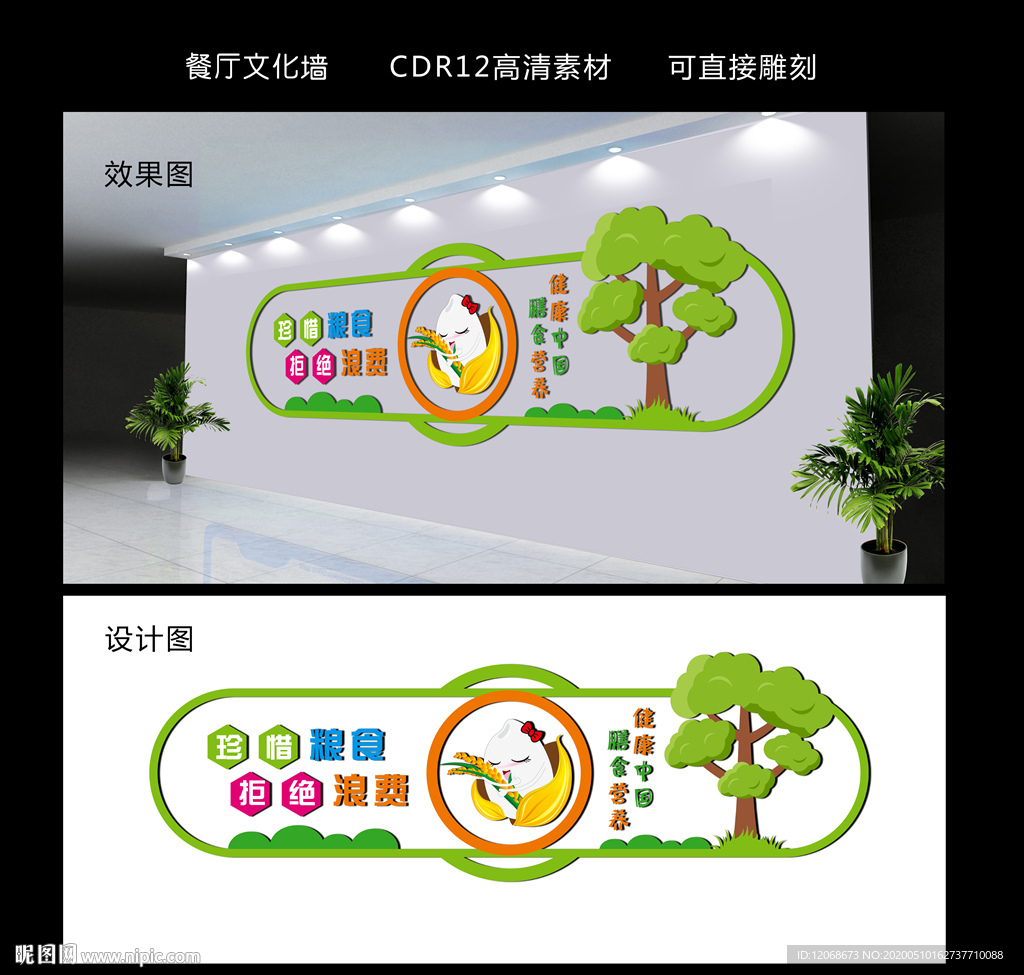 餐厅文化墙 文明用餐