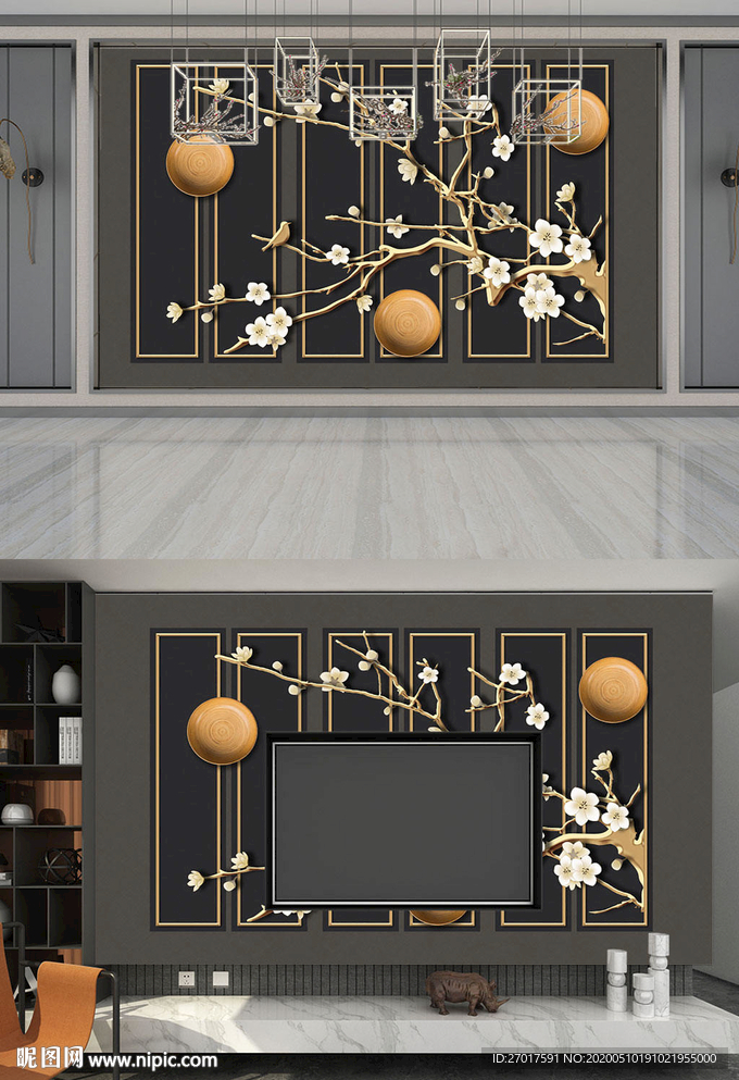 装饰画 艺术背景墙