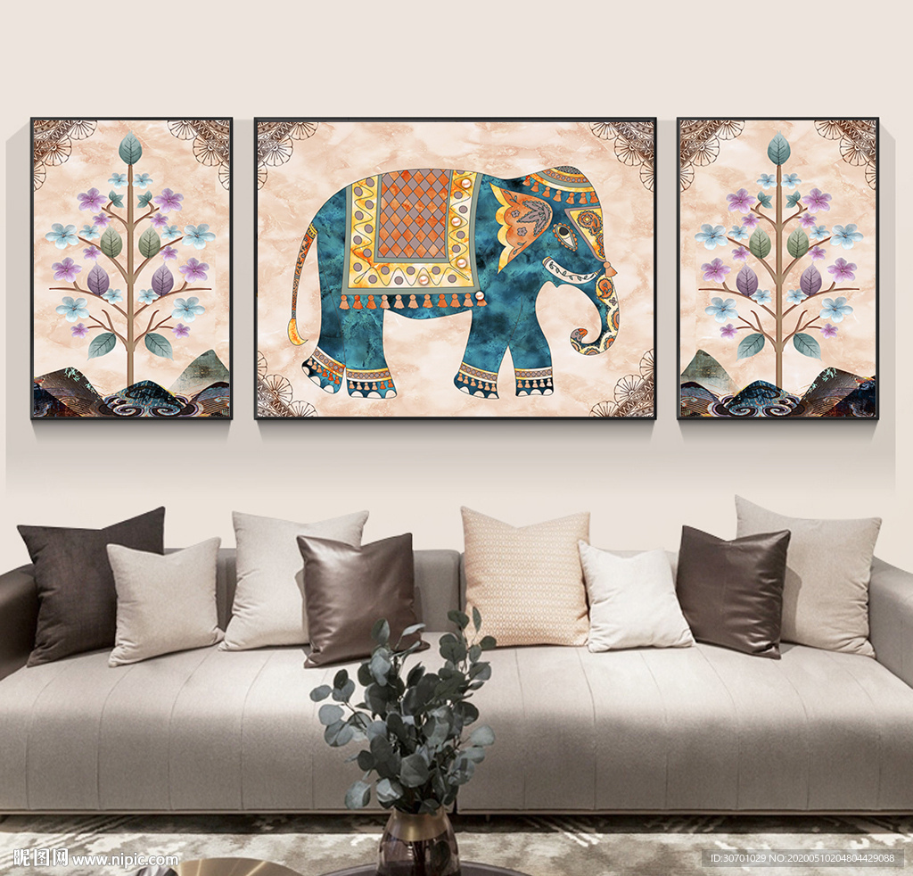 大象装饰画