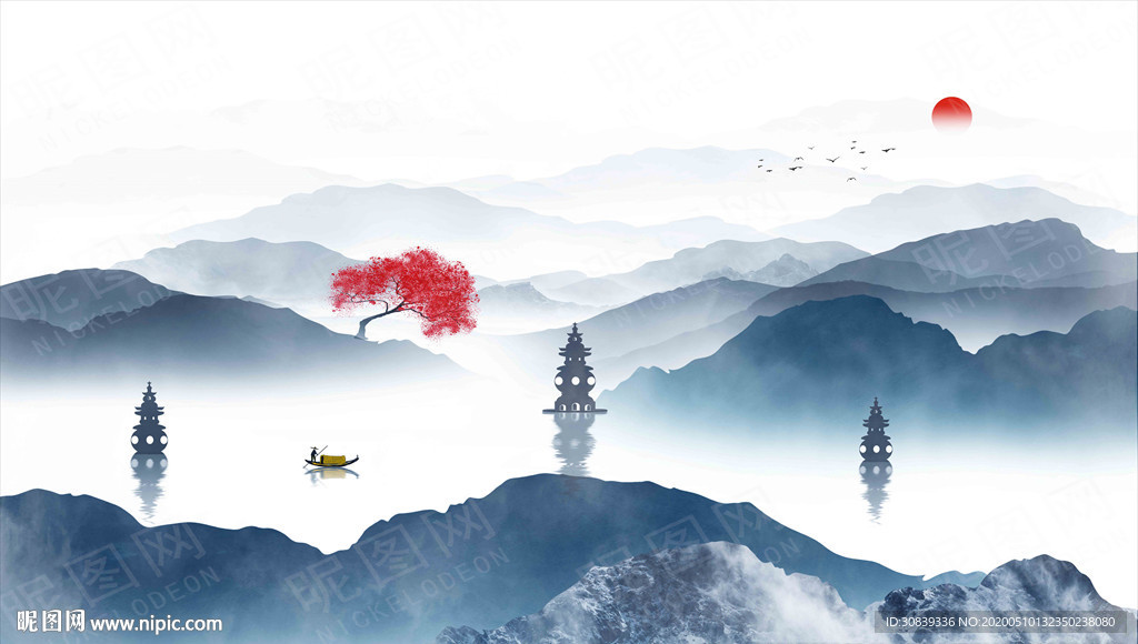 杭州西湖 水墨西湖 三潭印月