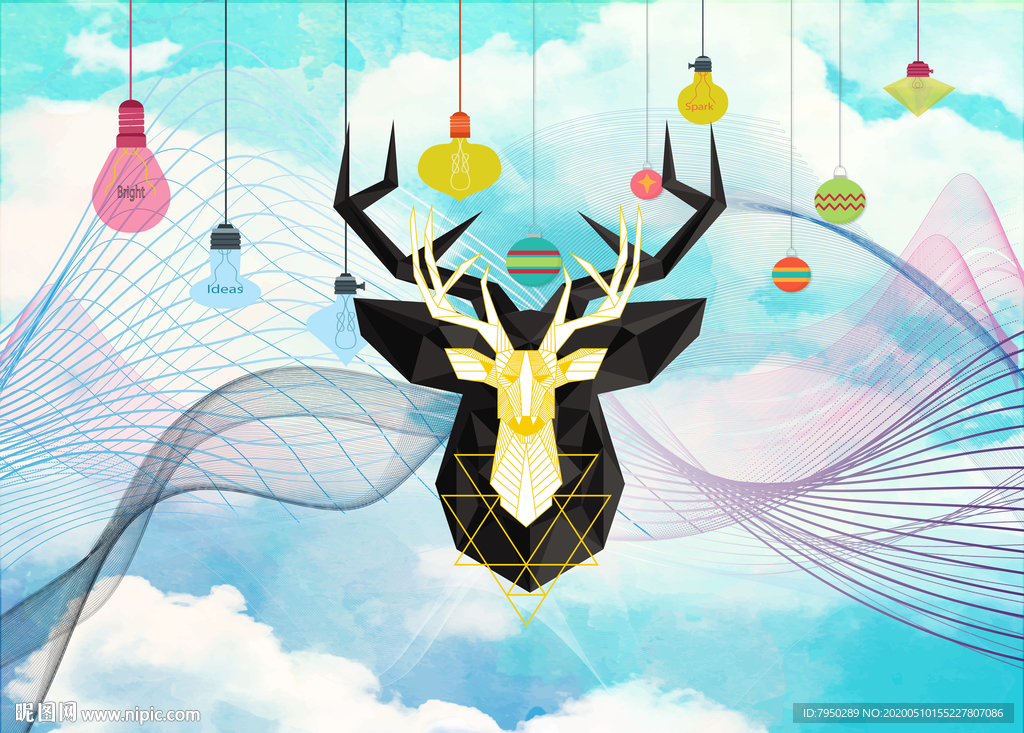 北欧背景墙轻奢背景墙