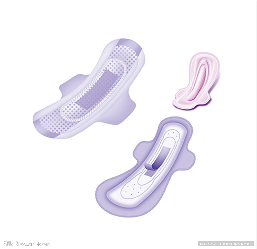 卫生巾素材效果图片