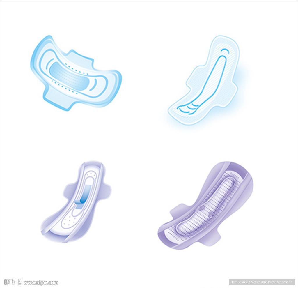 卫生巾素材效果图片