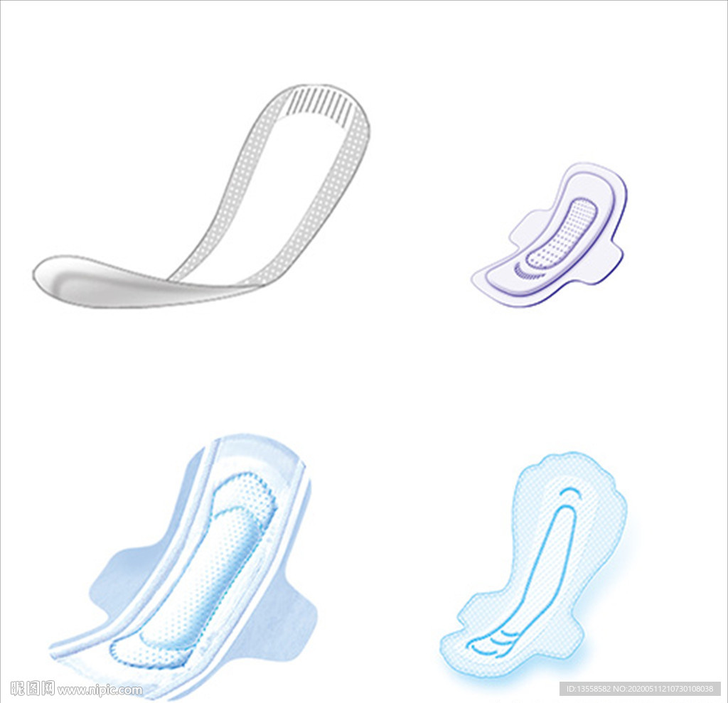 卫生巾素材效果图片