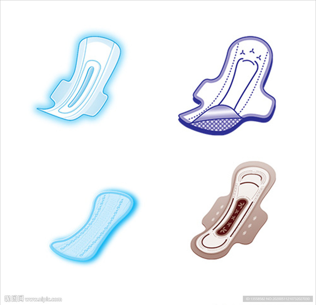 卫生巾素材效果图片