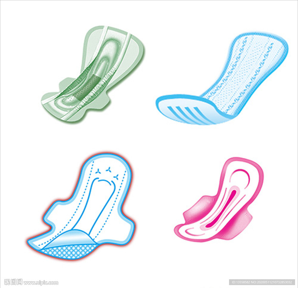 卫生巾素材效果图片