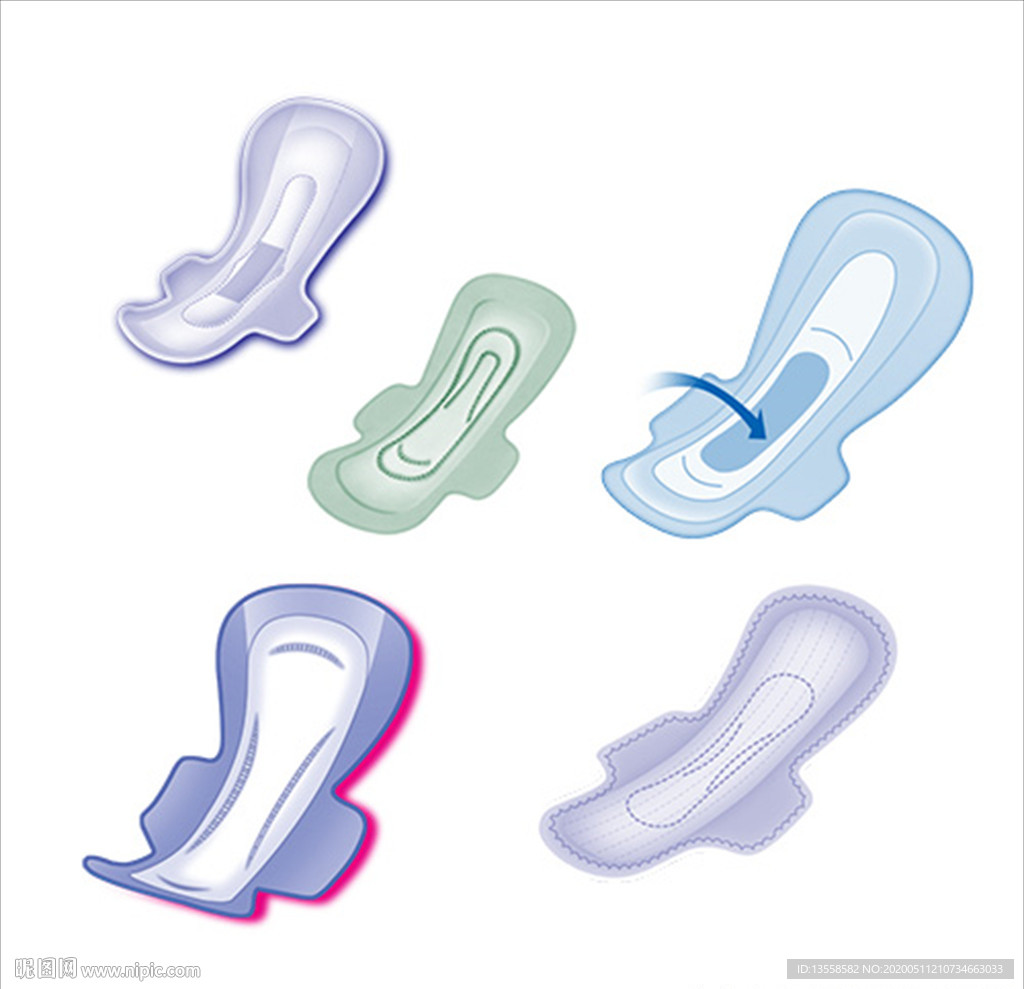 卫生巾素材效果图片