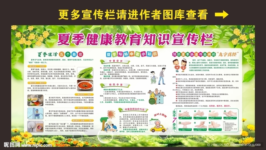 夏季健康教育宣传栏图片