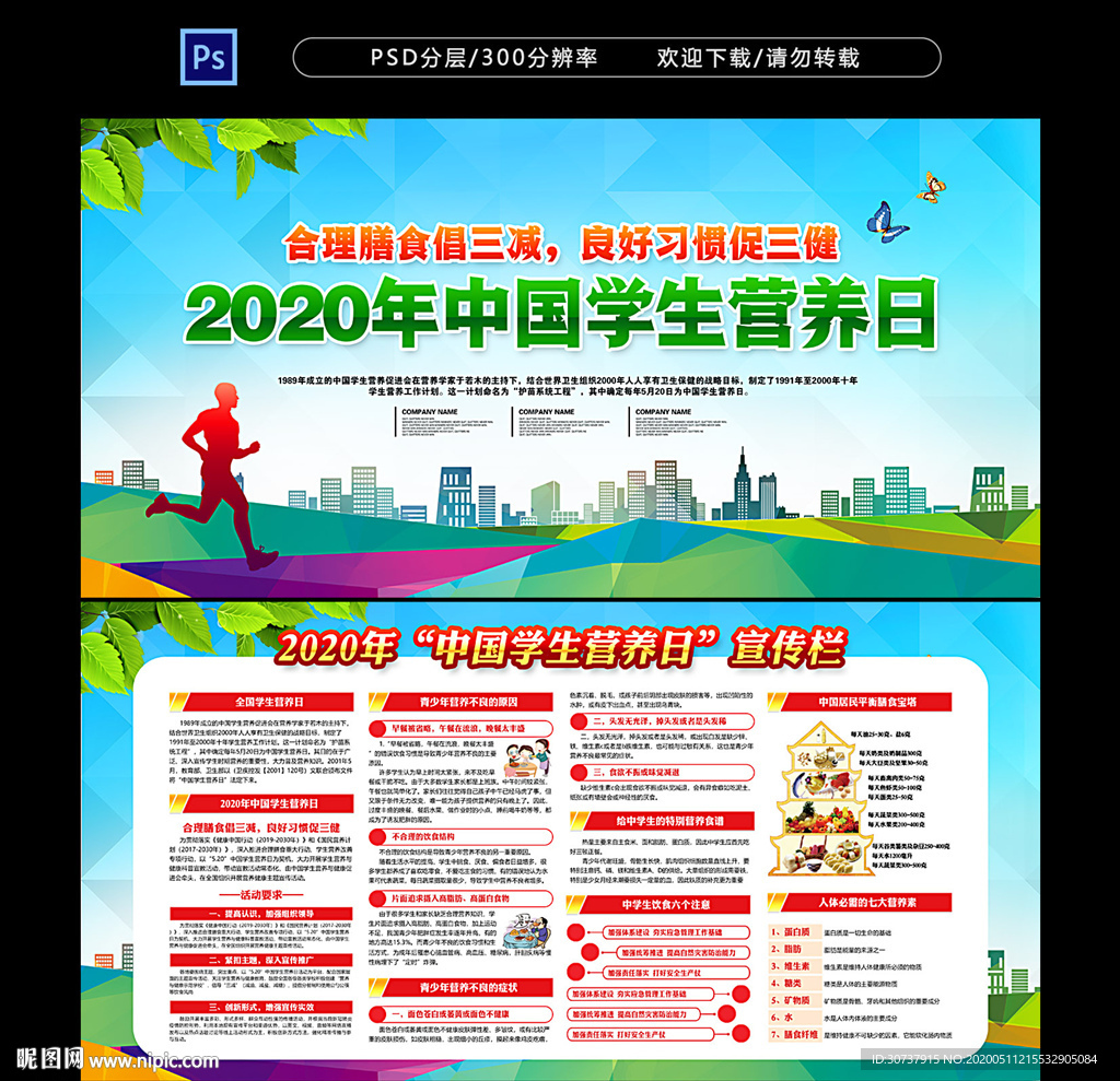 2020中国学生营养日宣传展板