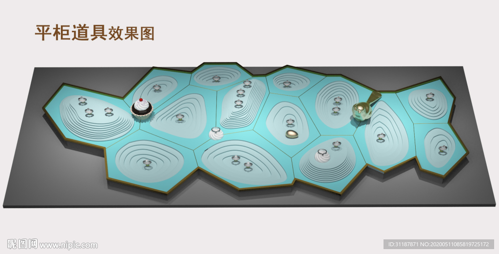 珠宝平柜艺术道具