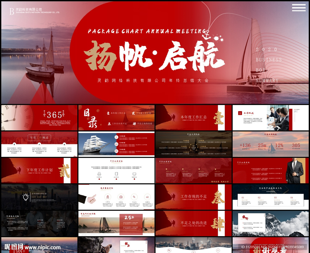 年终总结年会汇报工作PPT