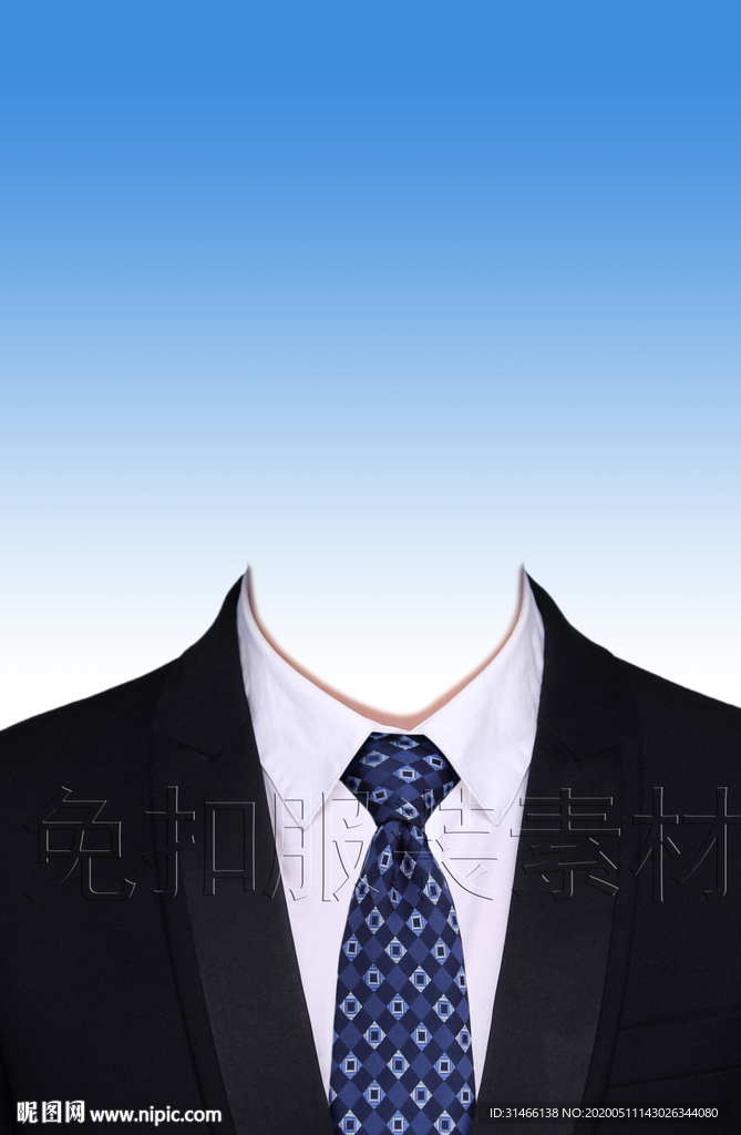 西装证件照服装模板