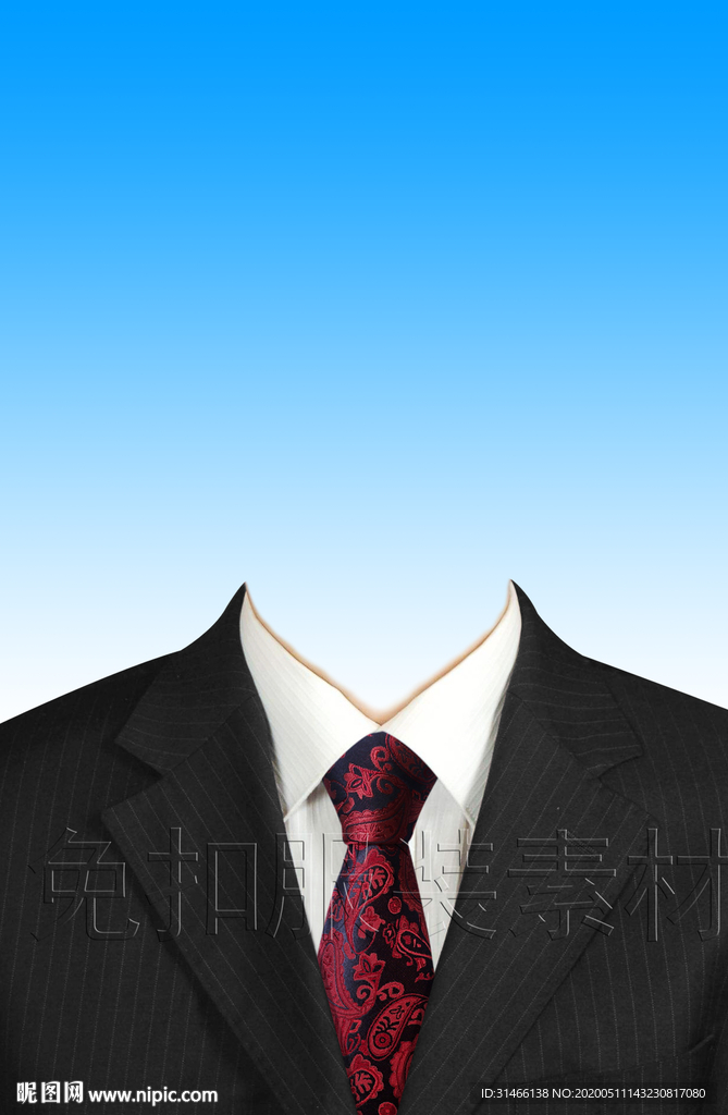 西装证件照服装模板