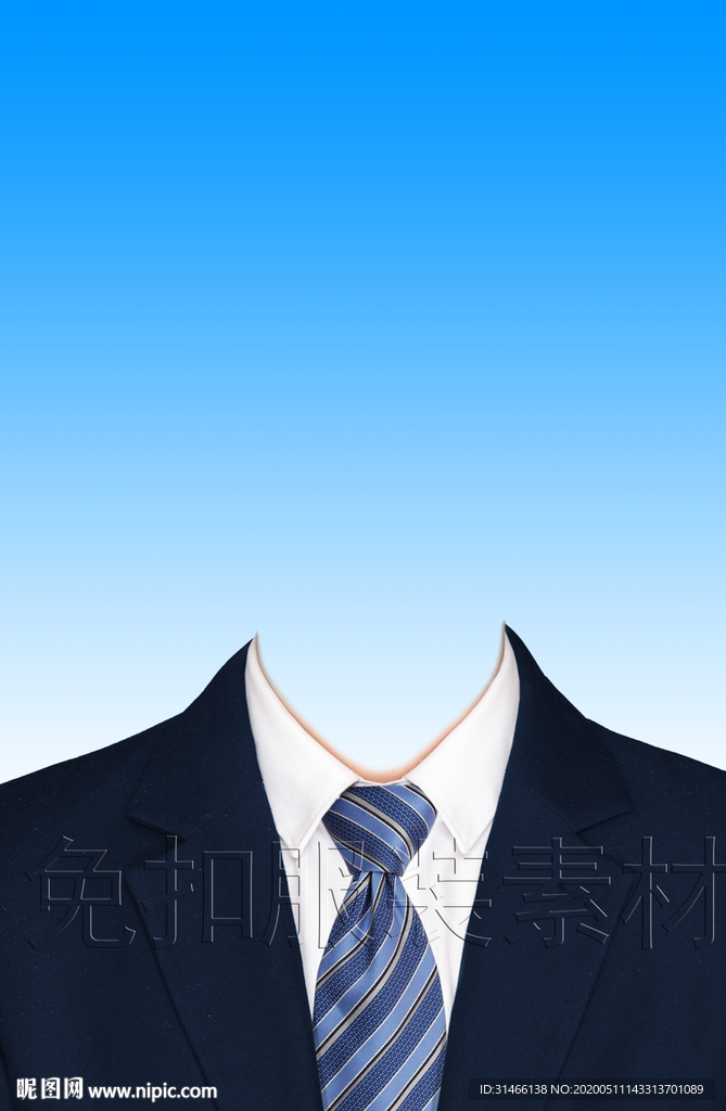 西装证件照服装模板