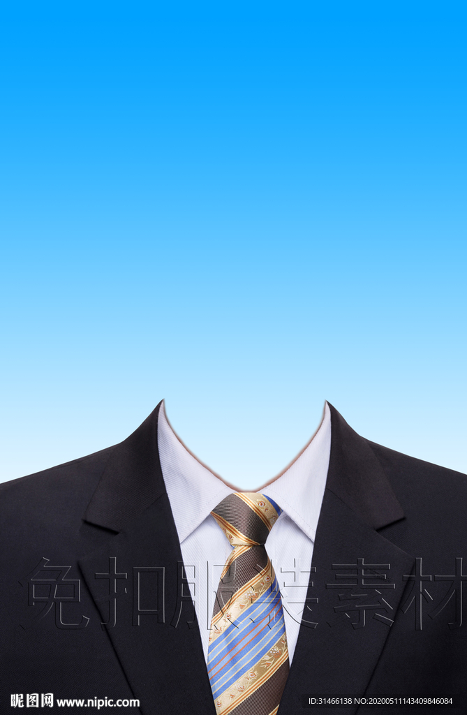 西装证件照服装模板