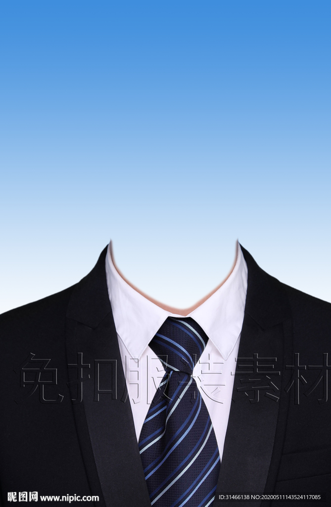 西装证件照服装模板