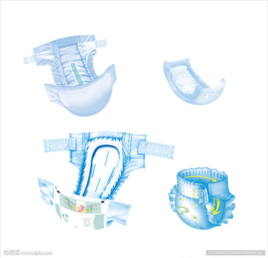 纸尿裤 纸裤片 效果 素材