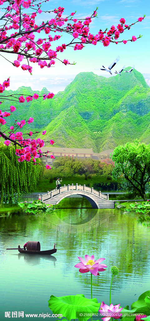 江南春玄关背景