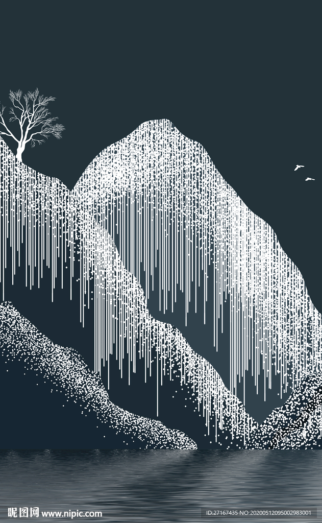 简约抽象线条背景图