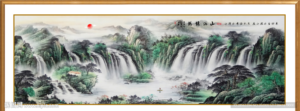 聚宝盆国画