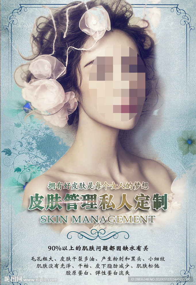 皮肤管理宣传海报
