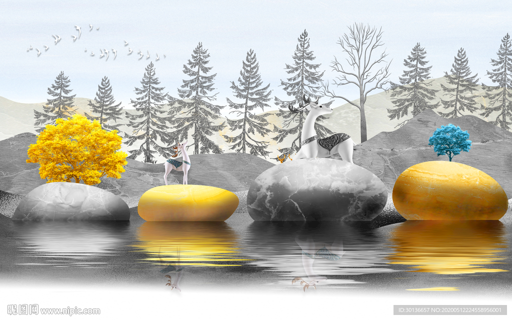 现代欧式装饰画 TIF分层