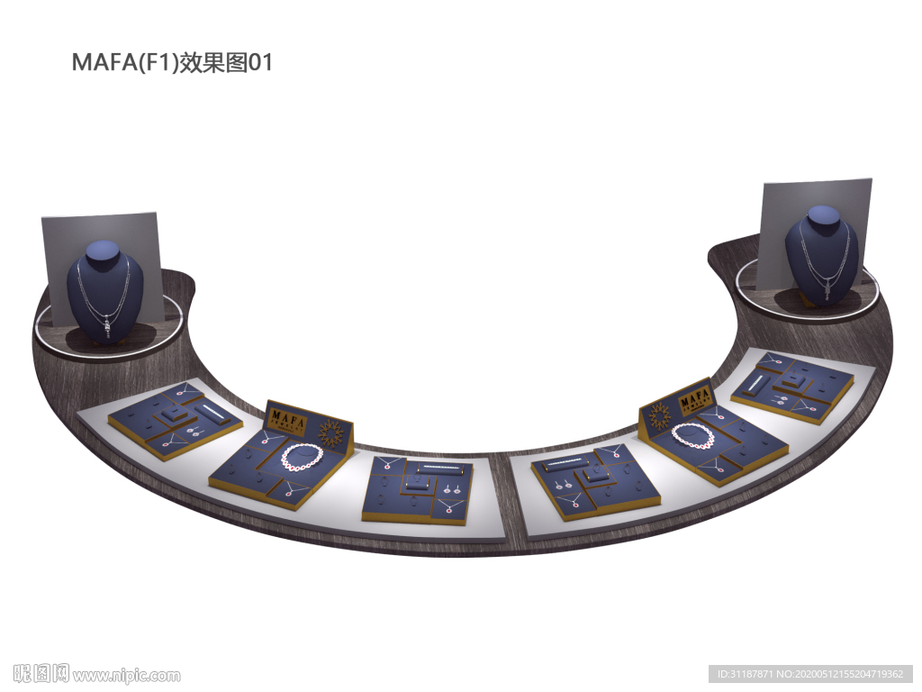 珠宝圆型导柜道具