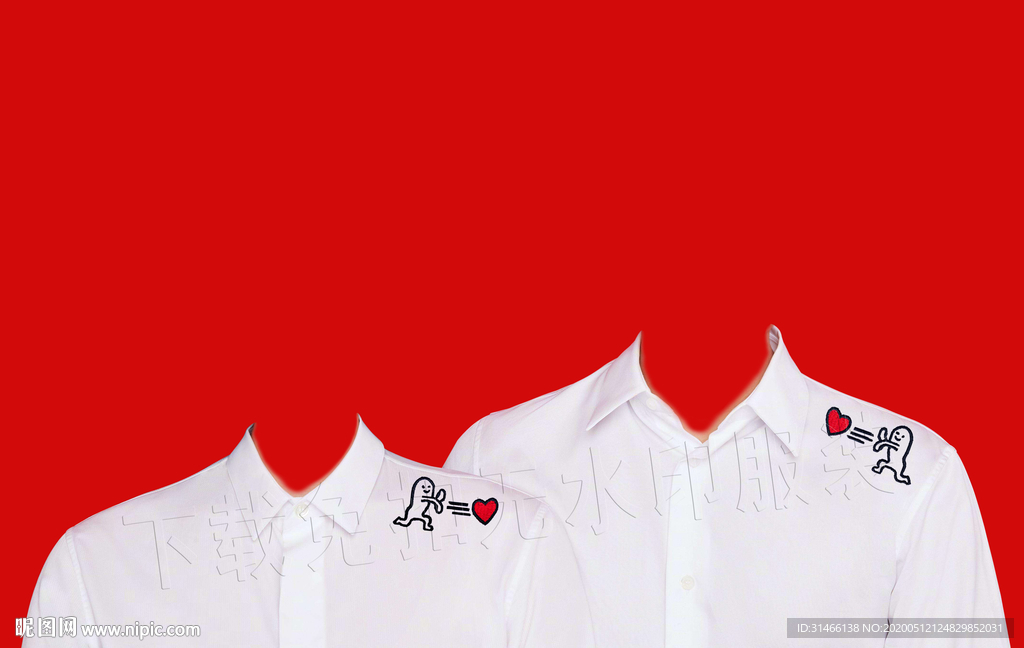结婚证件照登记照服装模板